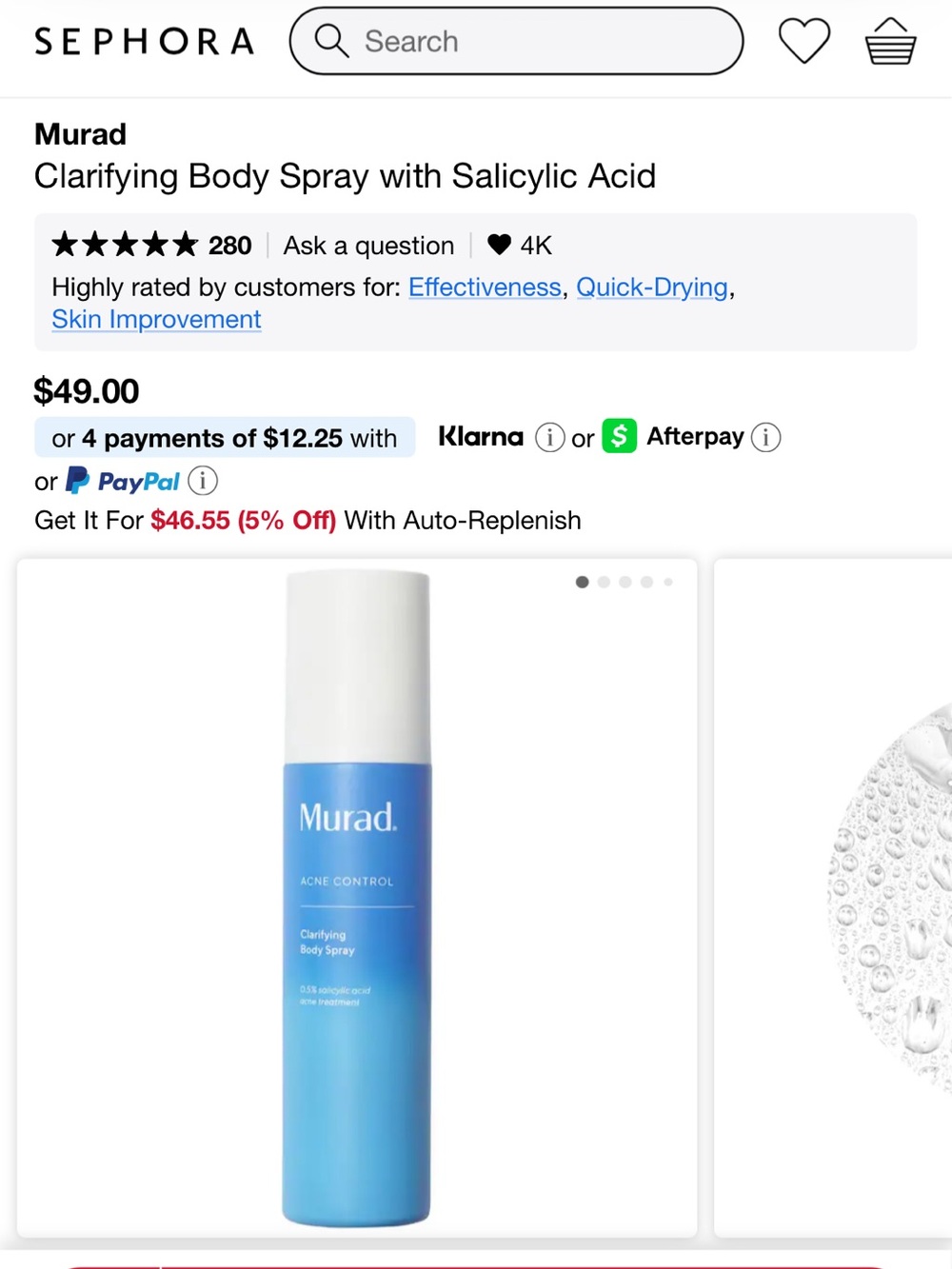 Murad Clarifying Body Spray